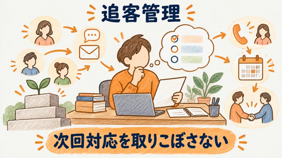 問い合わせ後の次回対応を決める工務店の追客管理