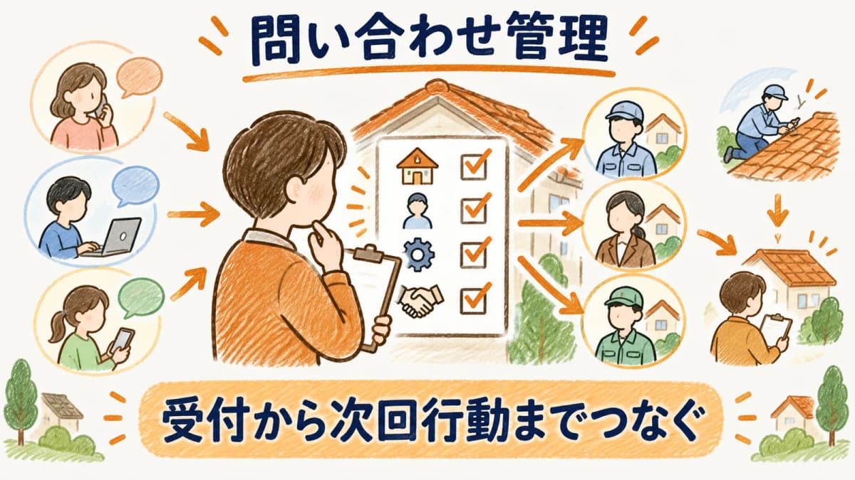 問い合わせの担当決定基準を確認して引き継ぐ場面