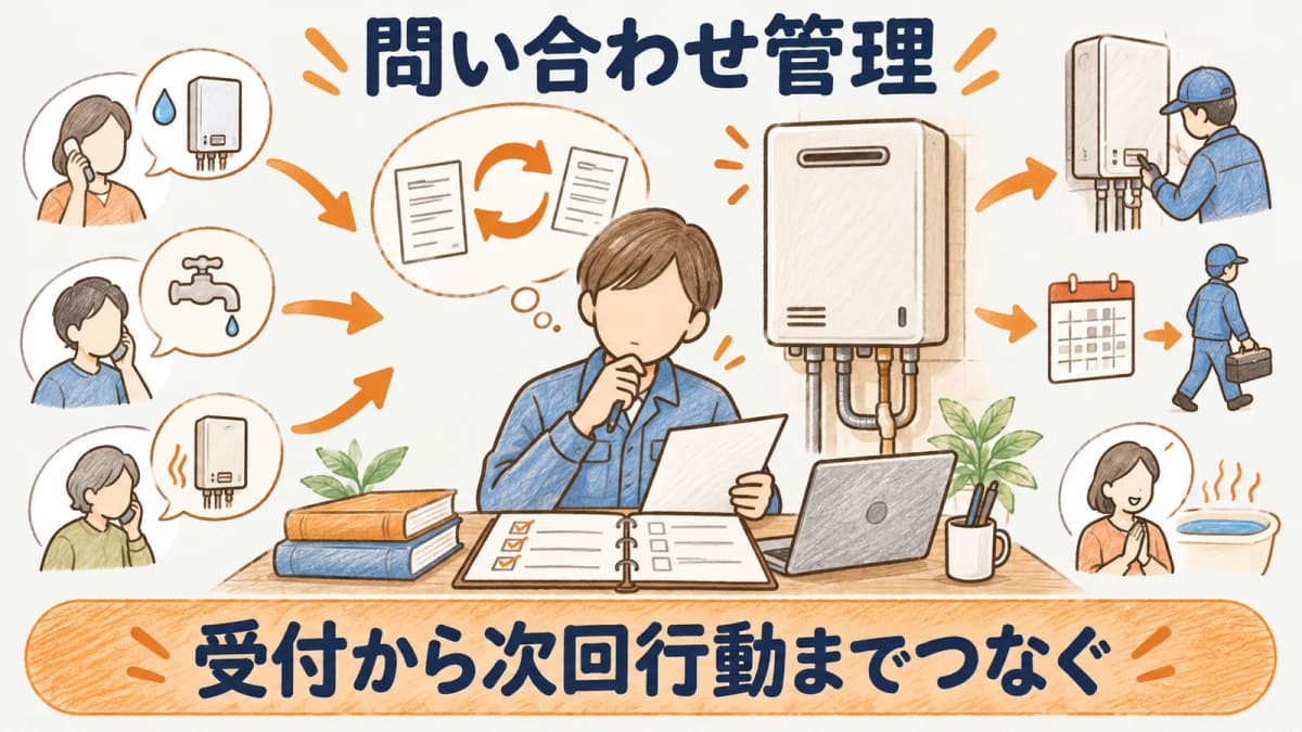 問い合わせ受付のルールを定期的に見直す場面