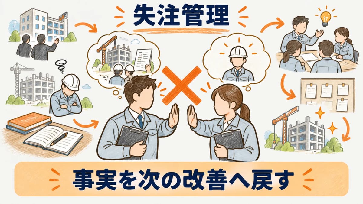 失注管理を個人評価と混同せず改善に使う図
