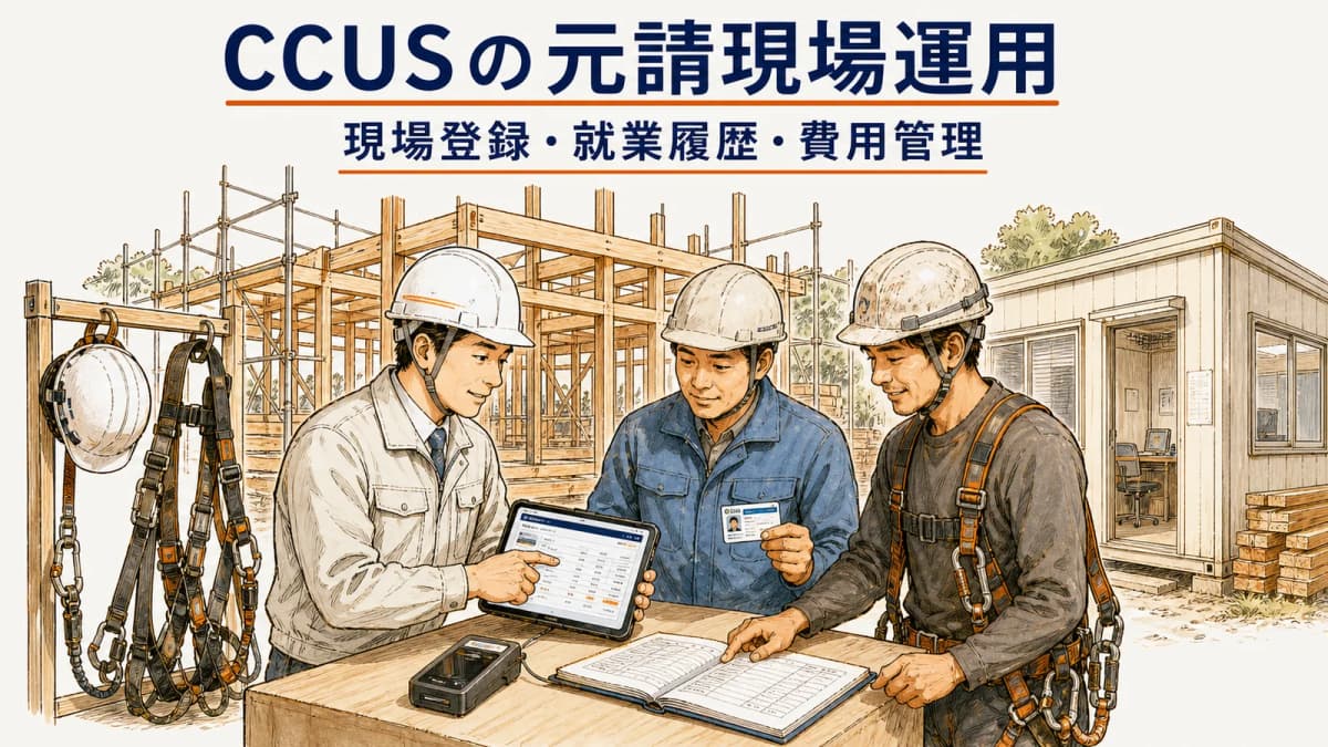 CCUSを元請が運用する手順|現場登録・就業履歴・費用管理【2026年版】