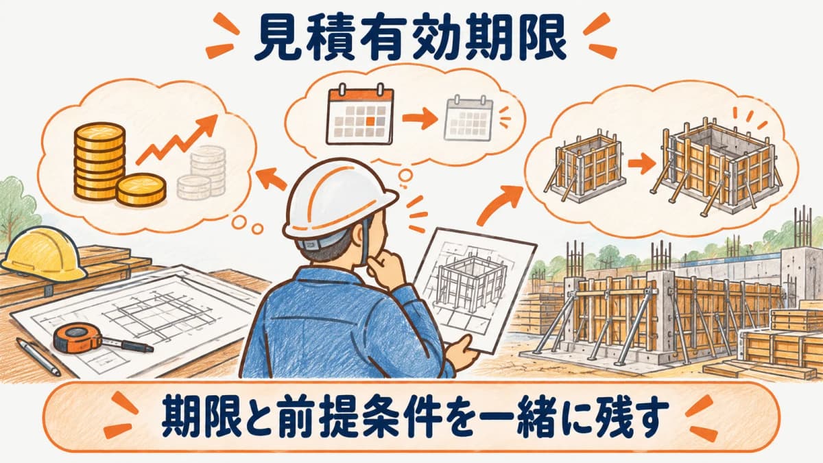 価格工期工事範囲の変動を見積前に確認する場面