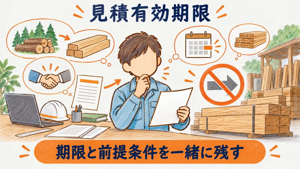 期限後の見積を再確認して次の対応を決める場面