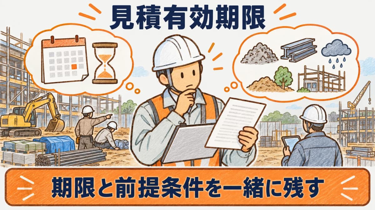 建設業の見積有効期限|見積書に残す条件と期限管理の考え方