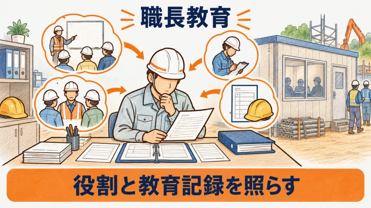 人員変更時に職長教育の確認を見直す現場