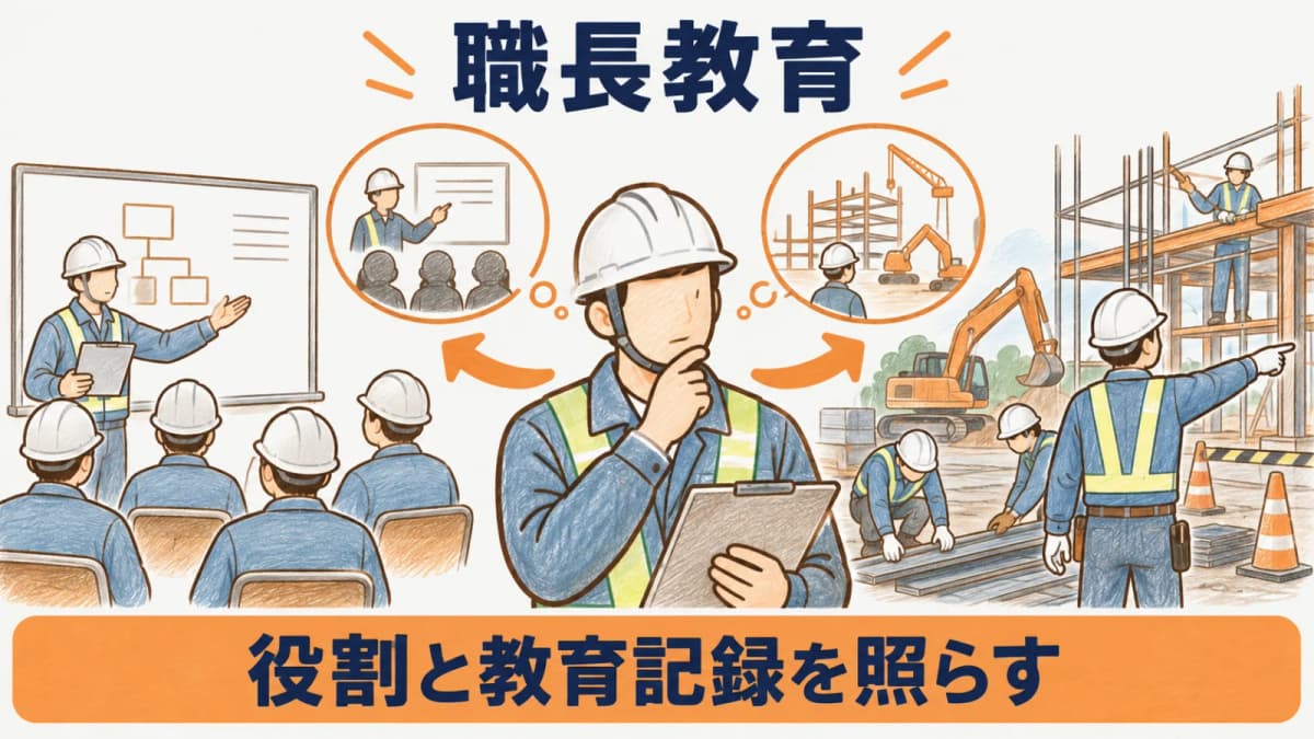 建設業の職長教育とは|現場責任者の教育記録を管理するポイント
