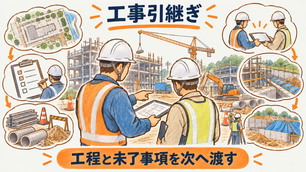 工事引継ぎのチェックリスト|現場担当交代で抜け漏れを防ぐ項目