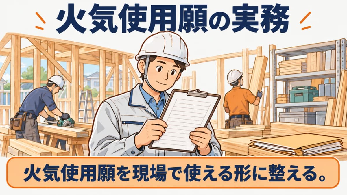 火気使用願の書き方|作業前後の確認を記録する方法