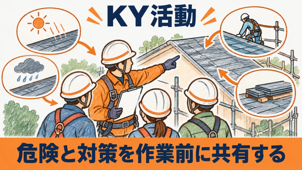 その日の作業と現場条件を結び付けるKY活動