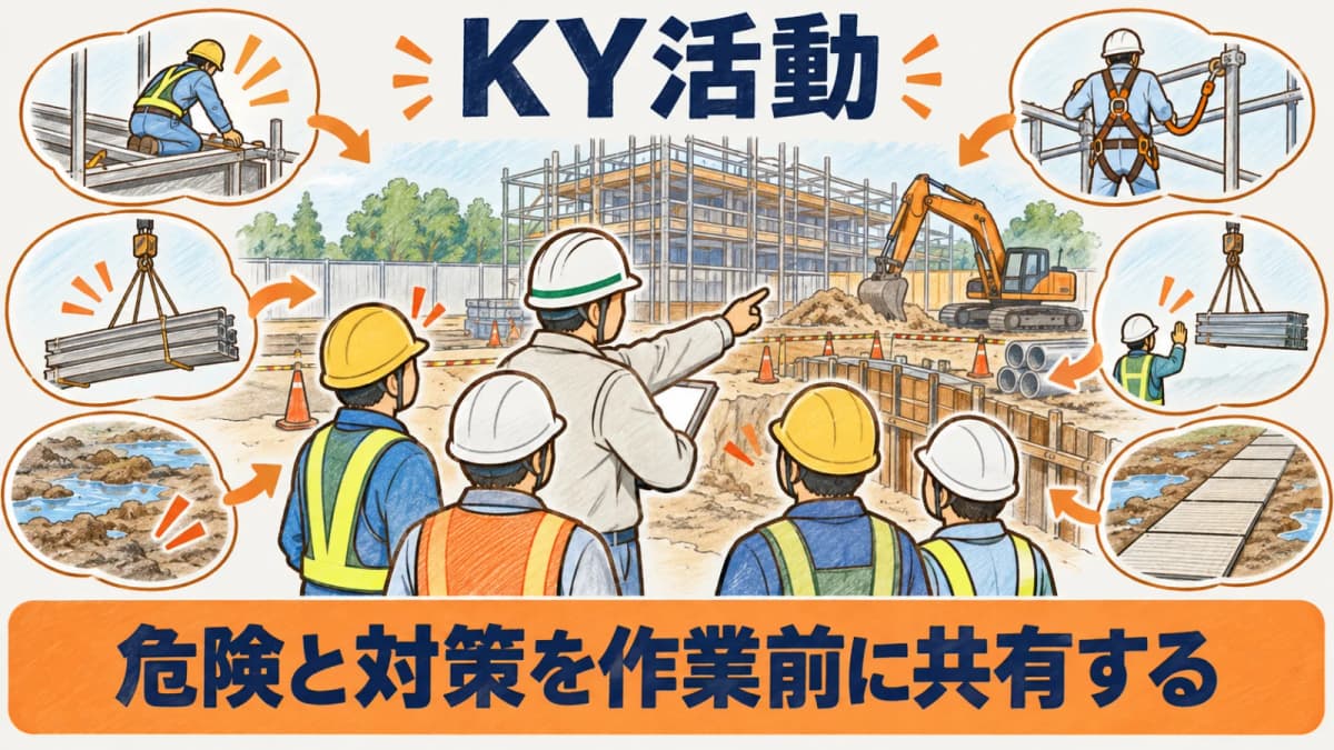 KY活動の書き方|建設現場で危険と対策を毎朝共有する進め方