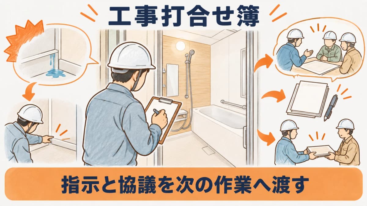 打合せ当日に一次記録を残して確認する現場