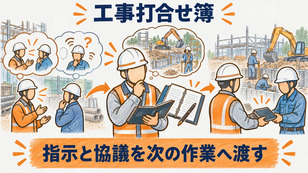 工事打合せ簿の書き方|指示・協議・承諾を記録する項目と運用