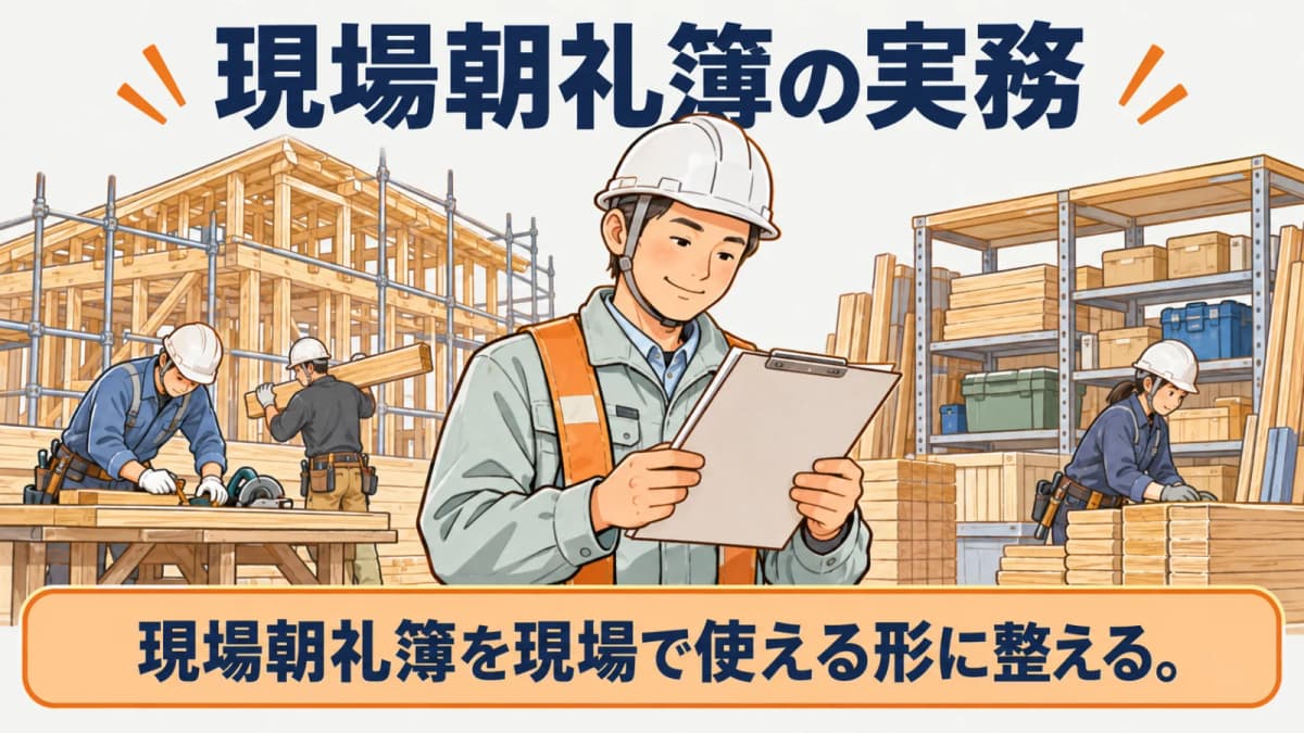 現場朝礼簿の書き方|共有・確認・引継ぎを残す方法