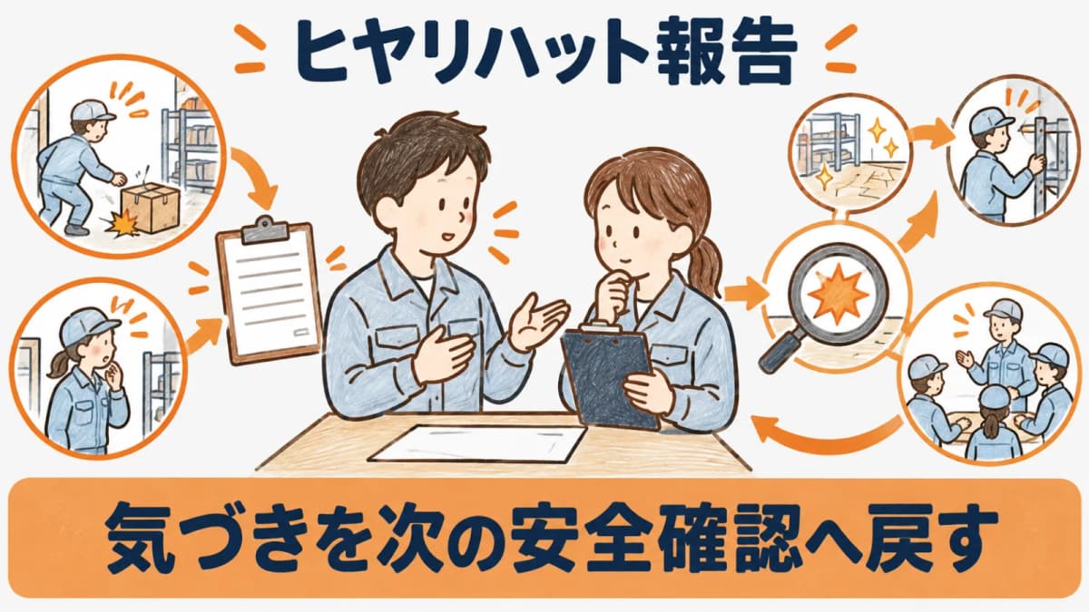 現場条件と手順からヒヤリハットの原因を考える図