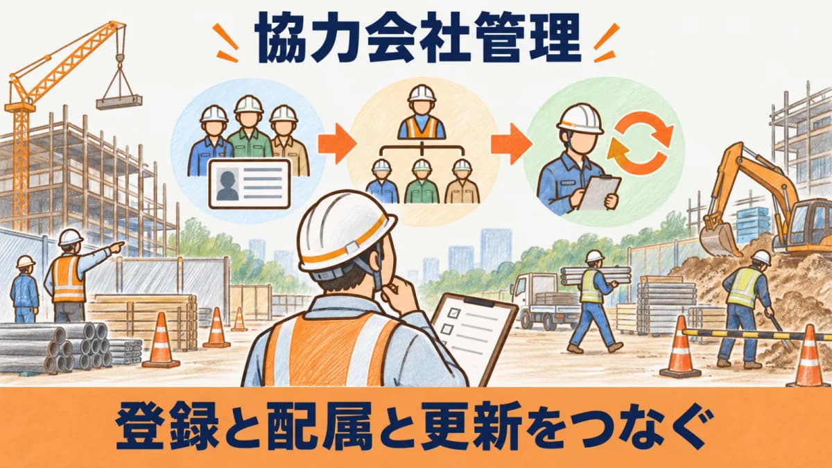 建設業の協力会社管理|登録から現場配属まで情報をそろえる方法
