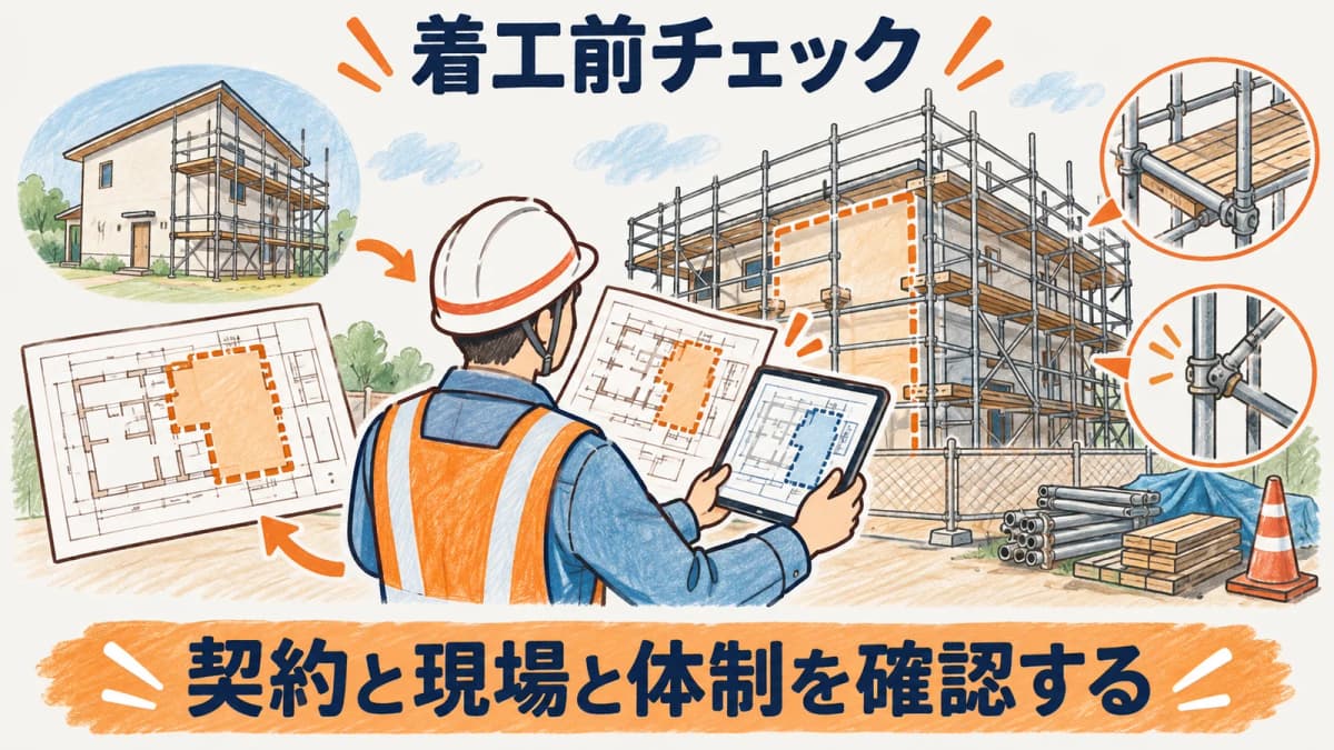 工事範囲と図面の差分を着工前に確認する図