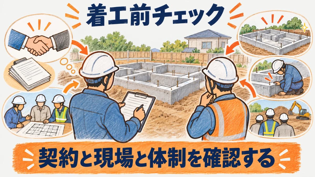 着工後に再確認するきっかけを整理するチェックリスト