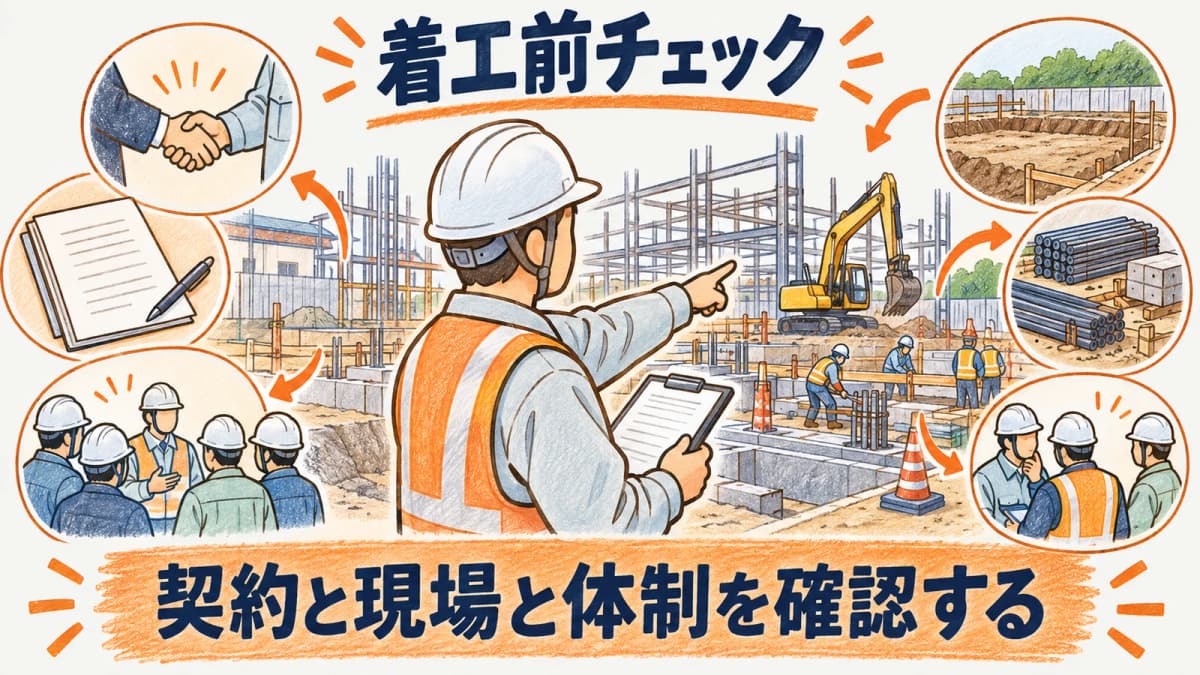 着工前チェックリスト|建設業の元請が現場開始前に確認する段取り