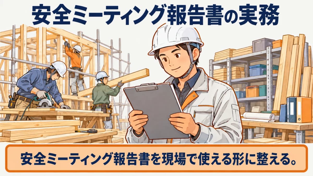 安全ミーティング報告書の書き方|会議後の対応を追える記録の残し方