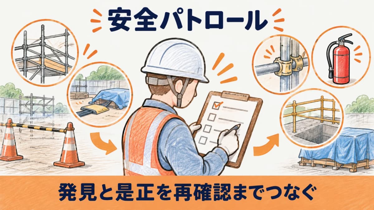 次の安全パトロールで是正結果を見直す現場