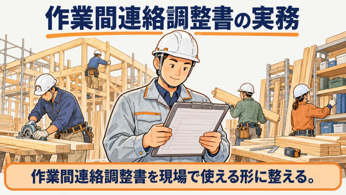 作業間連絡調整書の書き方|複数工種の連絡を整理する方法