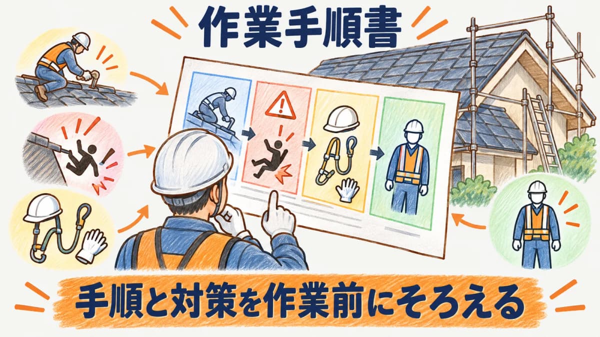 手順危険対策担当を一続きに整理する作業手順書