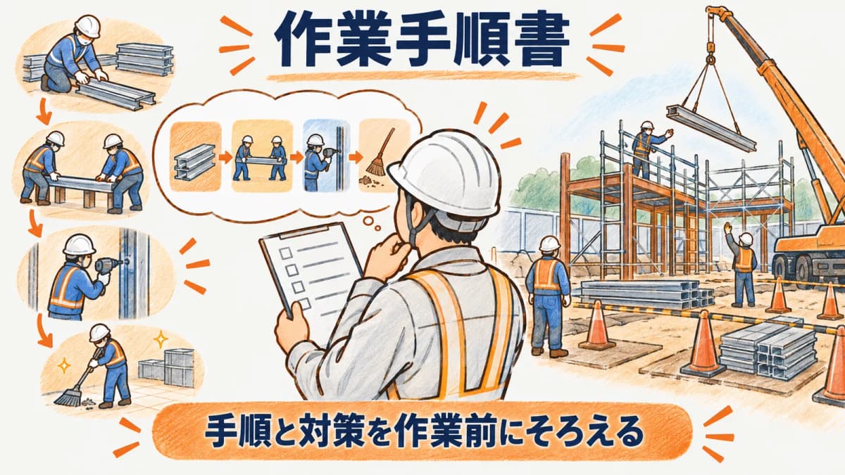 作業手順書の書き方|建設現場で作業別に危険と対策を整理する手順