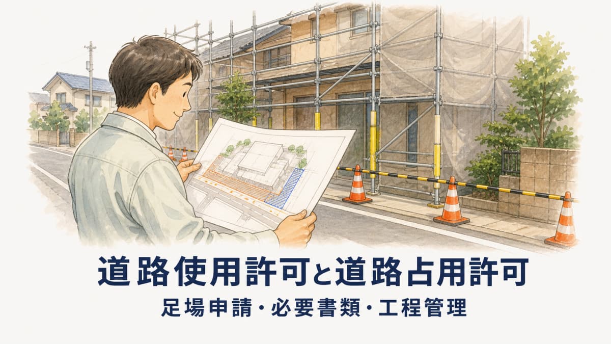 道路使用許可と道路占用許可|足場申請の違い・必要書類【2026年版】