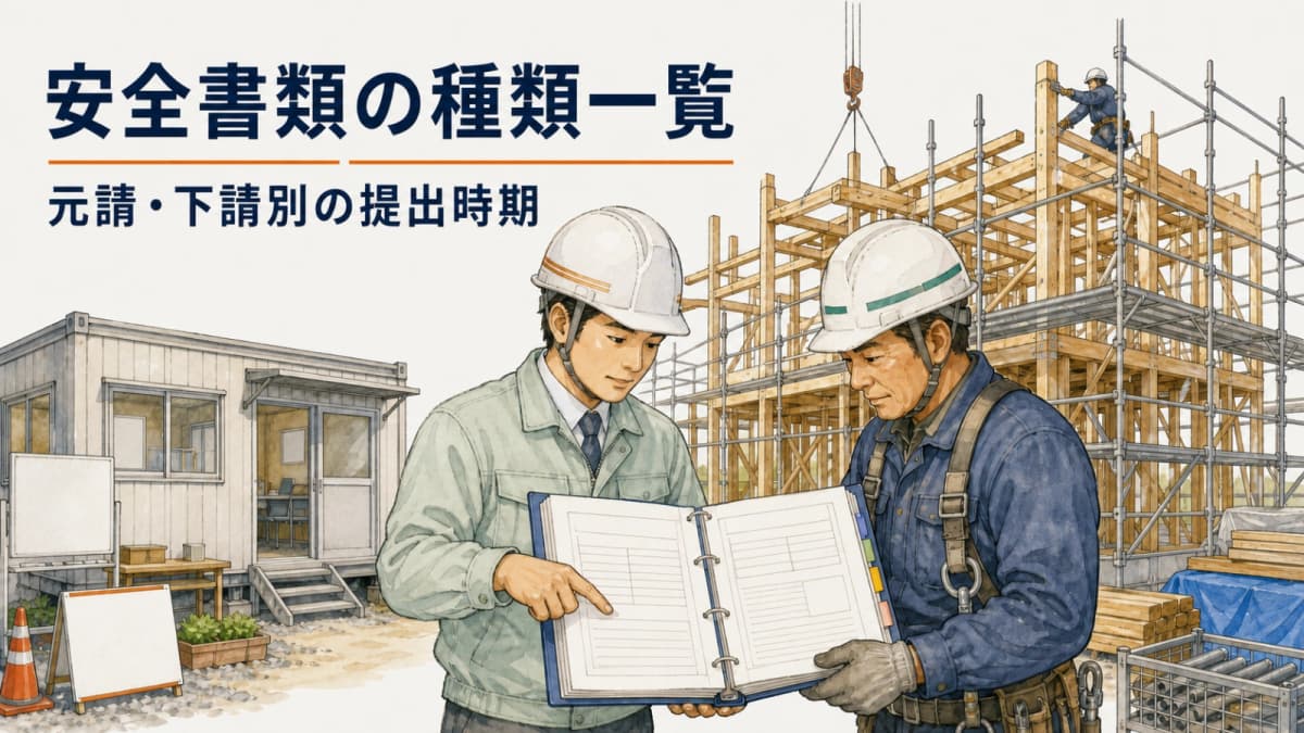 安全書類(グリーンファイル)の種類一覧|元請・下請別の提出時期【2026年版】