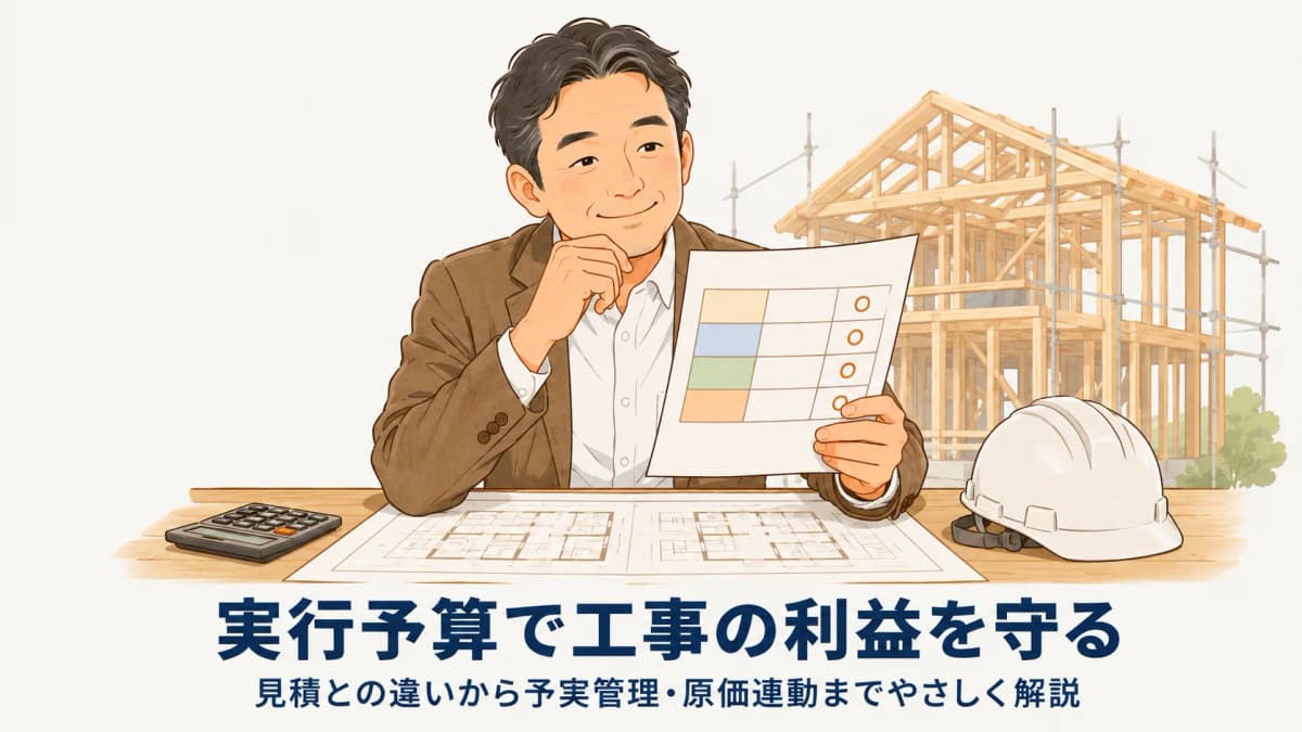 実行予算とは:見積との違い・作り方・原価管理への活かし方【2026年版】
