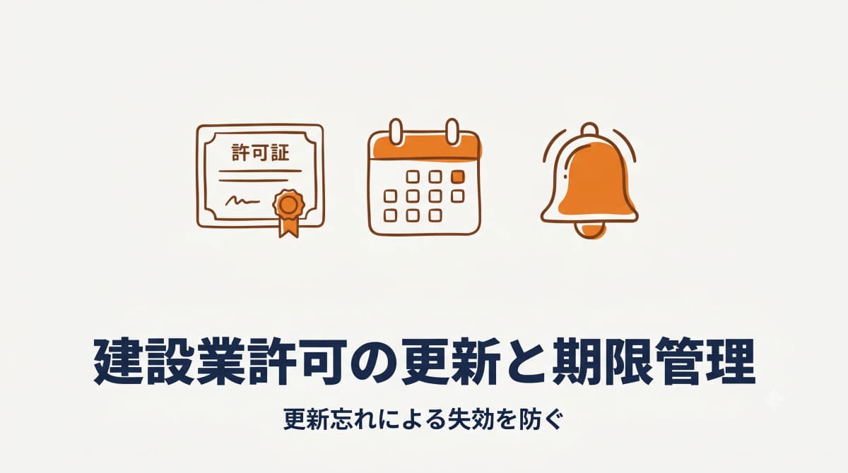 建設業許可の更新手続きと期限管理:更新忘れを防ぐ仕組み【2026年版】