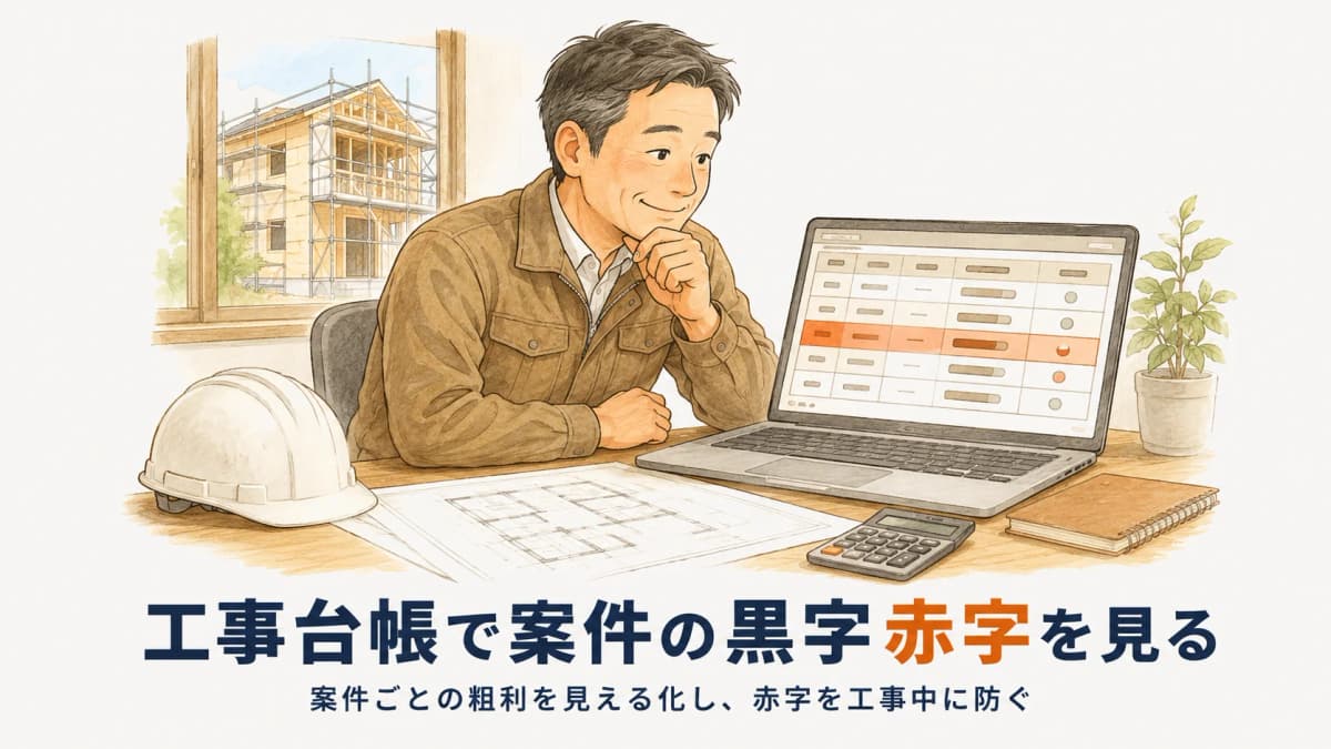 工事台帳とは:書き方・必要項目・エクセル管理の限界まで【2026年版】