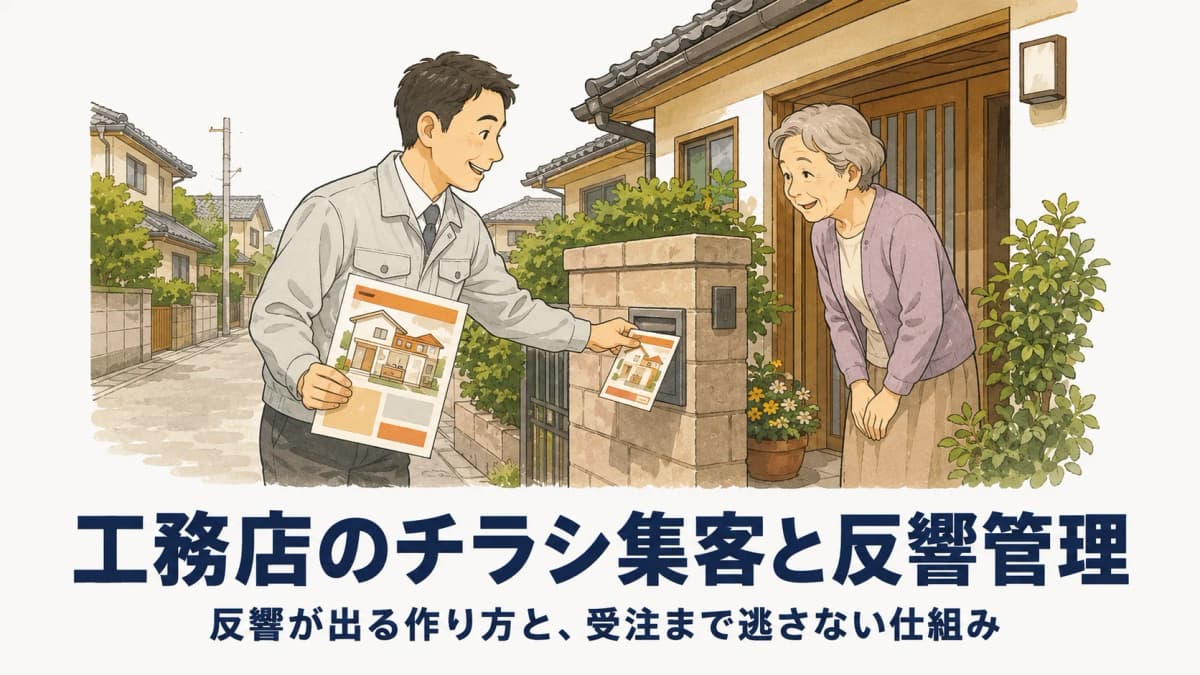 工務店のチラシ集客:反響が出る作り方と反響後の管理【2026年版】