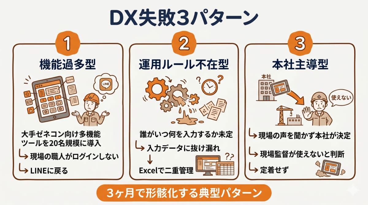 DX失敗3パターン