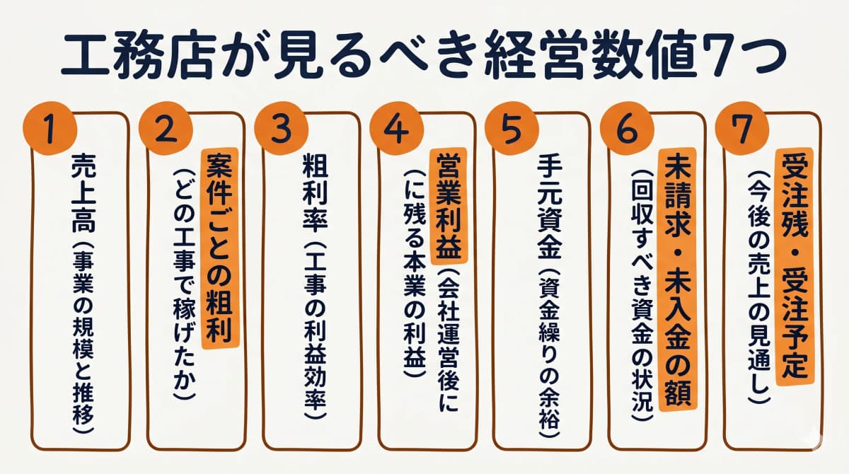 工務店が見るべき経営数値7つ