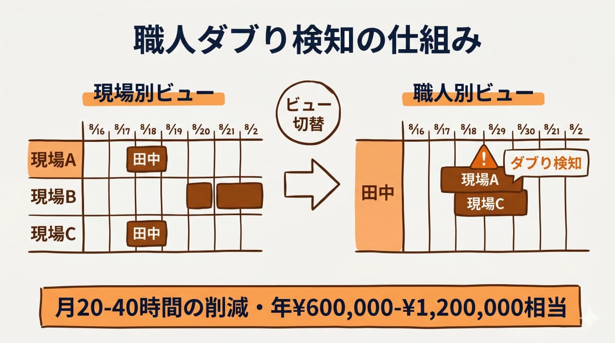 職人ダブり検知の仕組み