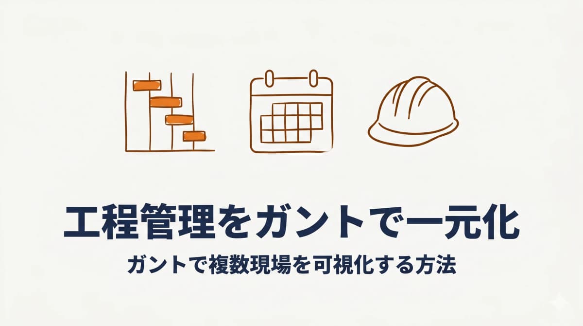 工務店の工程管理をガントチャートで一元化する方法【2026年版】