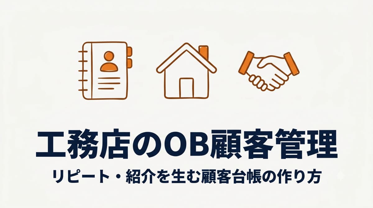 工務店のOB顧客管理:リピート・紹介を生む顧客台帳の作り方【2026年版】