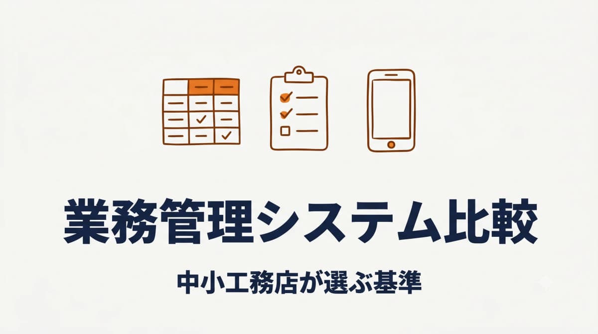 工務店の業務管理システム比較:中小工務店が選ぶ基準と主要ツールの違い【2026年版】