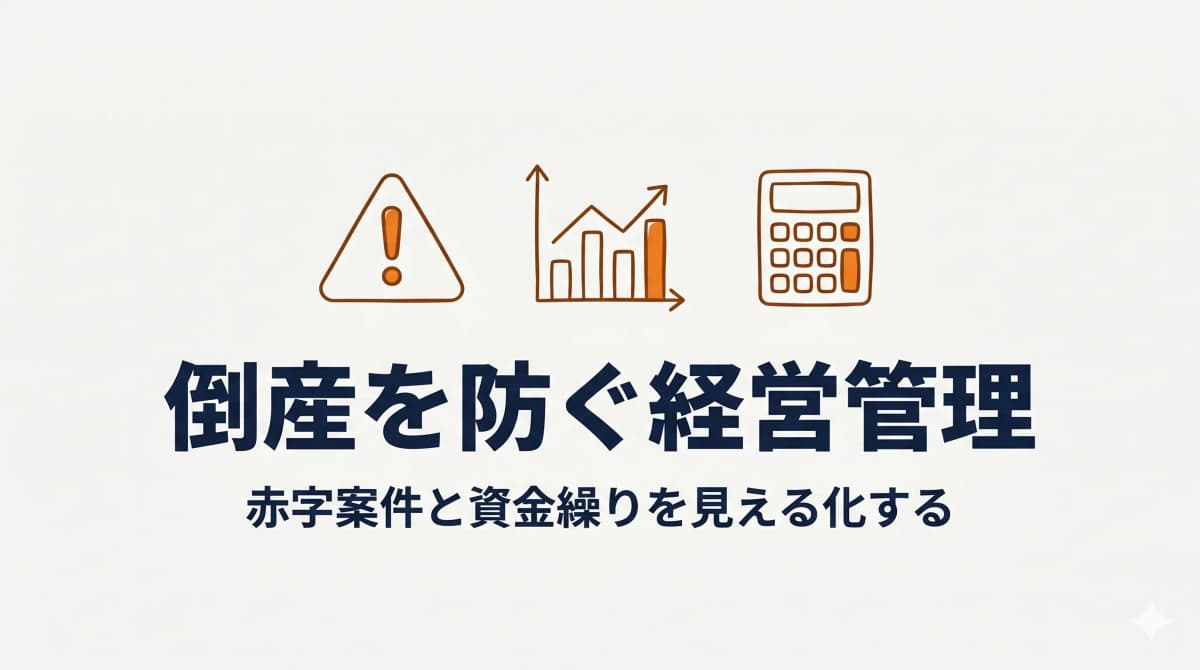 工務店の倒産を防ぐ経営管理:赤字案件を出さない原価・資金の見える化【2026年版】