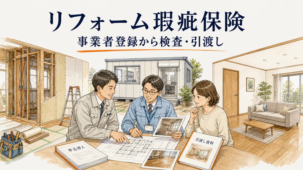 リフォーム瑕疵保険の加入手順|事業者登録から検査・引渡しまで【2026年版】