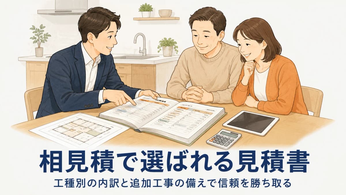 リフォームの見積書の作り方:相見積で選ばれる書き方と管理方法【2026年版】