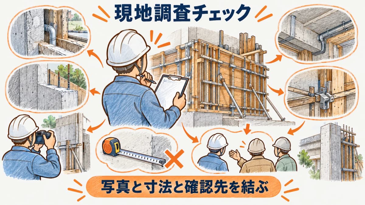 採寸だけでなく既存状況を確認するリフォーム現地調査