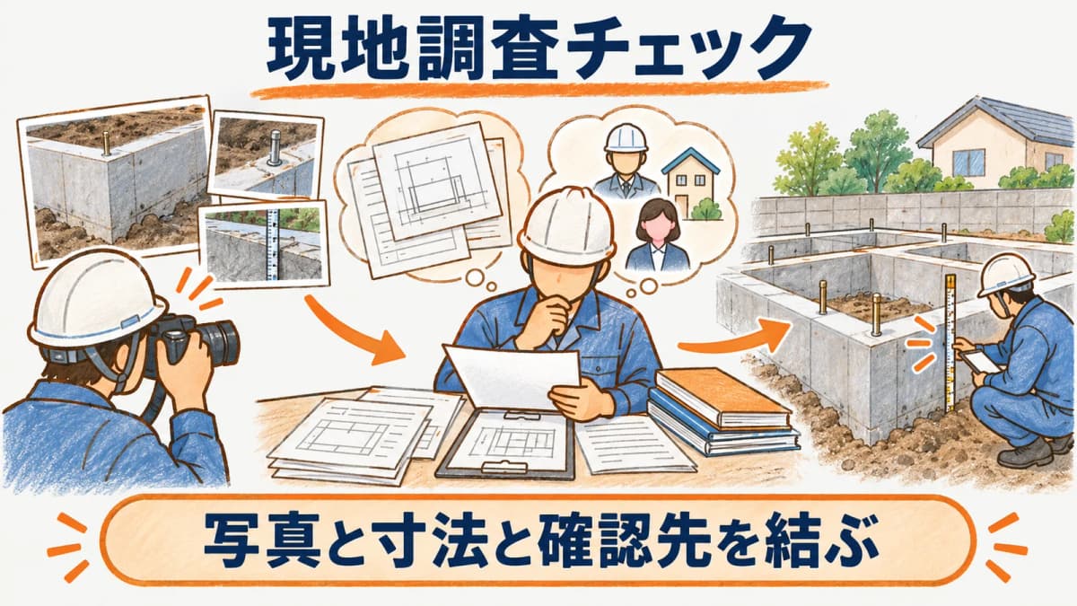 希望内容と事前資料を現地調査前に整理する場面