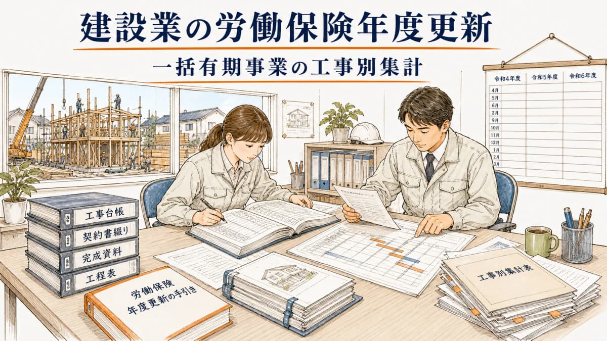 建設業の労働保険年度更新|一括有期事業の集計手順【2026年版】