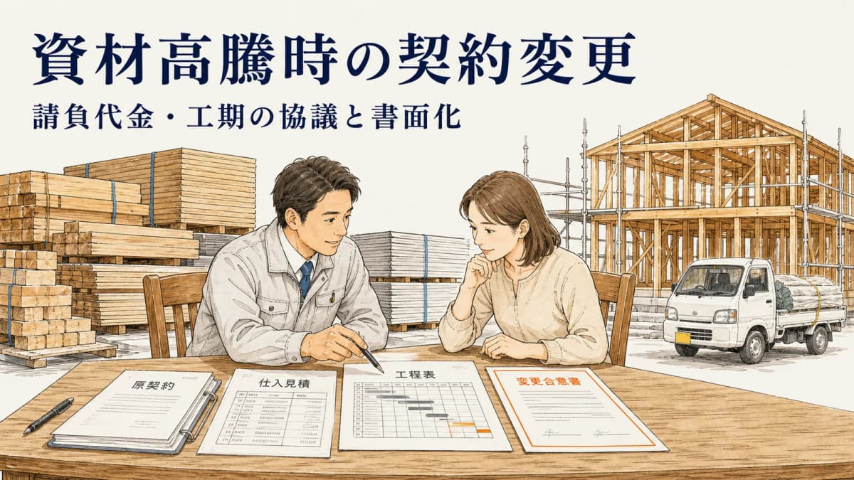 資材高騰時の請負代金・工期変更|民間工事の協議と書面化【2026年版】