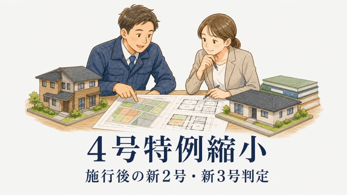4号特例縮小をわかりやすく解説|施行後の新2号・新3号判定【2026年版】